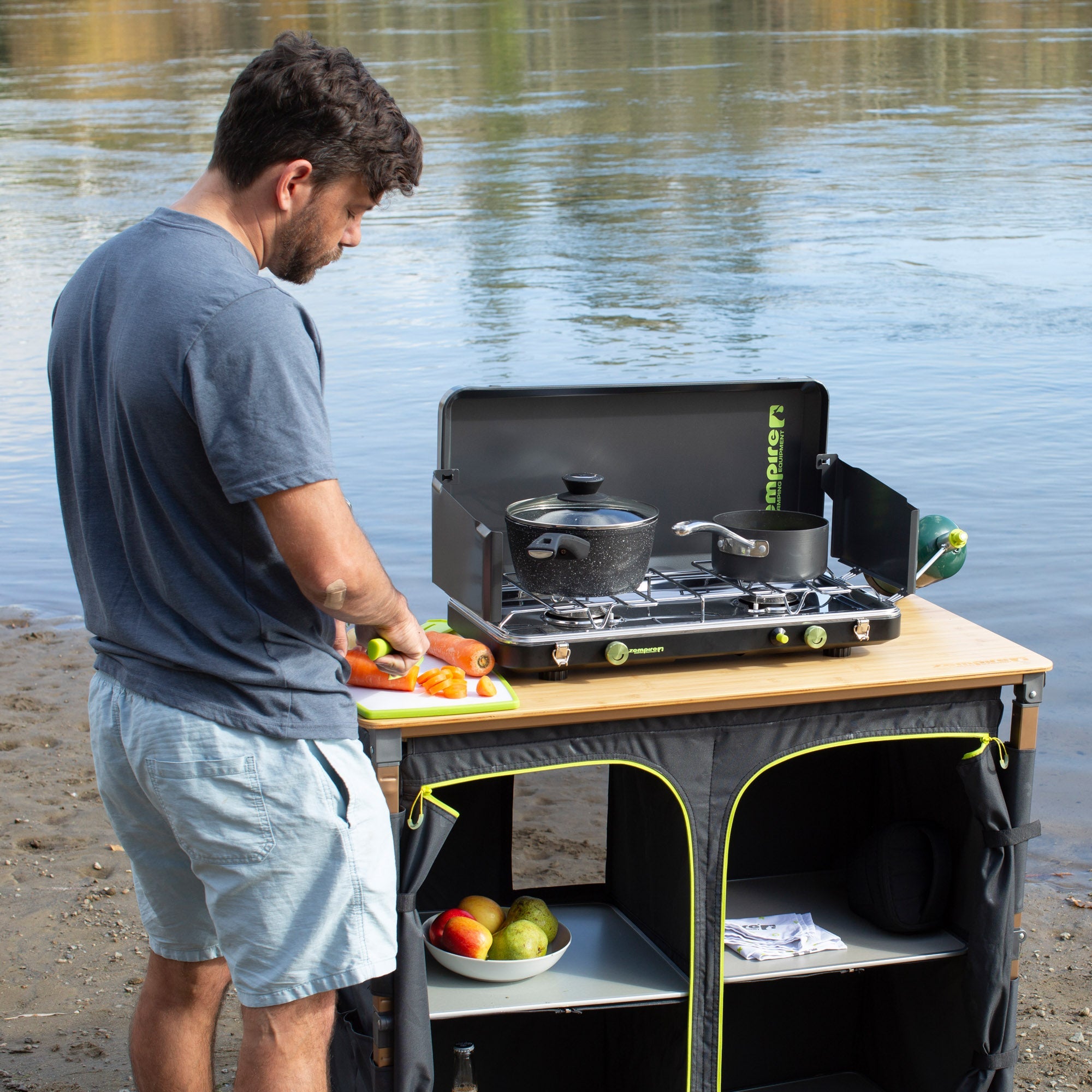 2 Burner deluxe wide propane 017 7B