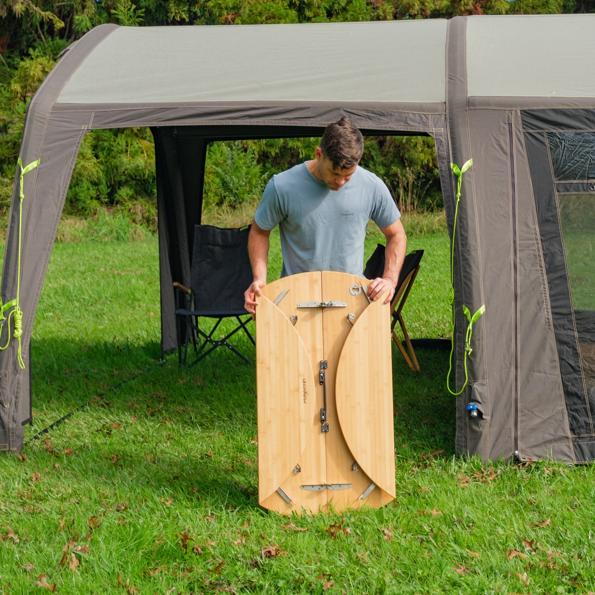 Zempire Kitpac Pro - Round Bamboo Camping Table – Zempire US