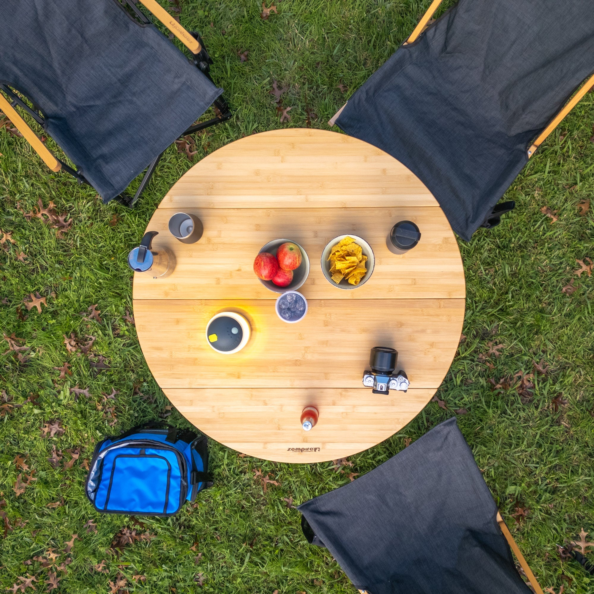 Zempire Kitpac Pro - Round Bamboo Camping Table – Zempire US