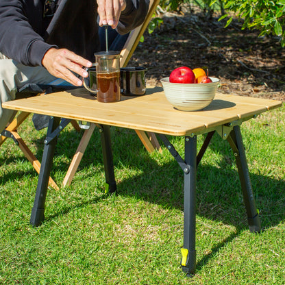 Zempire Kitpac Pro Standard Bamboo Camp Table NATURAL BAMBOO SURFACE